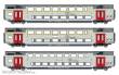 L.S. Models LS43104DC - 3er Set Doppelstockwagen M6 A+A+B SNCB, Ep.VI