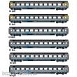 L.S. Models LS47400DC - 6er Set EC Personenwagen 2xApm+4xBpm Cisalpino, Ep.V
