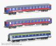 L.S. Models LS76006 - 3er Set Nachtzugwagen AB30+Bvcmz+Bvcmbz BTE, Ep.VI