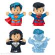 Mattel MATTJFD63 - DC Comics Little People Collector Minifiguren 4er-Pack Superman: Through the Ages 7 cm
