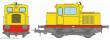 REE Modeles MB-123 - MOYSE 32 TDE, INDUSTRIAL closed cabin, Yellow / Red Era III-IV-V - ANALOG DC