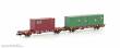 MF Train MF33373 - 2er Set Containerwagen Lgnss SNCB/IFB, Ep.V - Lemke