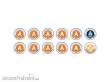Micro Art Studio MSP00268 - N4 Infinity Tokens Regular Orders Orange (12)