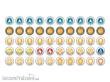 Micro Art Studio MSP00283 - N4 Infinity Tokens Starter Set (50) w. Orders Blue