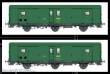 L.S. Models MW108 - 2er Set Packwagen Dd2 SNCF, Ep.IVa, Schlußlicht - Lemke