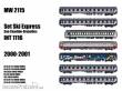 L.S. Models MW2115 - 7er Set Personenwagen SNCB, Ep.VI, Ski Express - Lemke