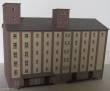 Modellbau Laffont N1821 - Großes Hafenspeicher-Gebäude mit Ziegelfassade dunkelviolett
