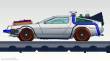 NPE NA 23302 - DeLorean Zeitmaschine Schiene mot.