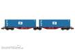 REE Modeles NW-290 - Sggmrss 80 TOUAX wagon + 2 x 40´ DELMAS containers Era VI