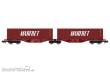 REE Modeles NW-292 - Sggmrss 80 TOUAX wagon + 2 x 40´ MARFRET brown containers Era VI