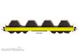 NPE NW22928 - Salmms 454 Bauzug Schwellen DBAG