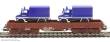 NPE NW23165 - Güterwagen Samms-u 454 DB-Cargo in rotbraun mit 2 THW-Unimogs U 1300 L - DC-Gleichstrom