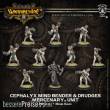 Warmachine PIP41117 - Mercenary Cephalyx Mind Bender & Drudges Unit (10) (plastic)
