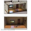 Proses PLS-001 - 2 Stk. Zimmer beleuchtet mit Flachbildfernseher, Nachrichten u. Sport (Bausatz H0/00)