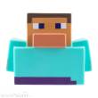 Paladone Products PP10509MCFV2 - Minecraft Badeente Steve 6 cm