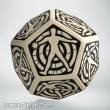 Q-Workshop QWS12HIT05 - D12 Hit Location Black & white die