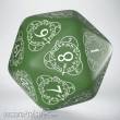 Q-Workshop QWS20LEV04 - D20 Level Counter Green & white Die
