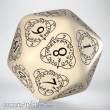 Q-Workshop Würfel QWS20LEV05 - D20 Level Counter Black & white Die (1)