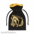 Q-Workshop QWSBDRA201 - Dragon Black & golden Velour Dice Bag