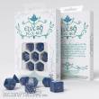 Q-Workshop QWSSELV10 - Elvish Translucent & black Dice Set (7)