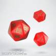 Q-Workshop QWSSRQE53 - RuneQuest Red & gold Expansion Dice (3)
