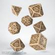 Q-Workshop QWSSSTC04 - Steampunk Clockwork Beige & brown Dice Set