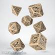 Q-Workshop QWSSSTE18 - Steampunk Beige & black Dice Set (7)