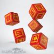 Q-Workshop Würfel QWSWORK23 - Orc Red & yellow 5D6 Dice (5)