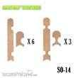 Magnorail SO-14 - Gleisabdeckungshalter 60cm Doppel-gerade