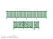 Peco SSM316 - Moderner Palisadenzaun mit Toren