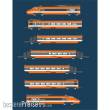 Azar Models T01-OR1D - TGV Sud-Est - orange - DCC