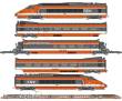 REE Modeles TGV-001 - TGV (5 units set : Engine x2 + R1 + R8 + R4 Bar coaches) - ANALOGIQUE