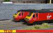 Hornby TT3048M - Dieseltriebzug Class 43 HST der Virgin - 43093 Lady in Red“ und 43097 - Ep. V-VI