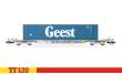 Hornby TT6033 - Containertragwagen TOUAX Sffgmss IFA Wagon GEEST 45ft Container