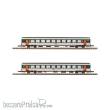 Azar Models V01-ORP2 - Set mit 2 CORAIL SNCF-Personenwagen in grauer, oranger und weißer Originallackierung