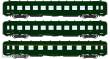 REE Modeles VB-389 - SET of 3 U52 DEV AO short cars, B10 green 306, SNCF Era III