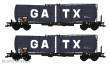 B-Models VB-81100 - 2-teilige Set GATX KesselwagenDC 2-Leiter Gleichstom - Ep.VI
