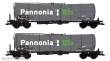 B-Models VB-81102 - 2-teilige SetWASCO Kesselwagen ´Pannonia Bio´ - DC 2-Leiter Gleichstom - Ep.VI