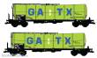 B-Models VB-81103 - 2-teilige Set GATX Kesselwagen - new color neongrün - DC 2-Leiter Gleichstom - Ep.VI