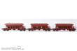 B-Models VB-84011 - 3-teilige Set Schotterwagen ´INFRABEL´ mit Schotter-Beladung- DC 2-Leiter Gleichstom - Ep.VI