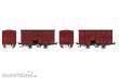 REE Modeles VM-029 - Set of 2 Covered Wagon, Roof 2 slopes, UIC Red, SNCF Kv 116 & Kv 132