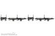 REE Modeles VM-035 - Set de 2 Flat Wagon (Tree trunk transport), Grey / Black steel, CFD Htv 6575 & Htv 6576