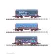 Azar Models W03-TG2 - Sliding tarp car x3 with graffitis - set 2