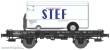 REE Modeles WB-651 - UFR Simple black, plain wheels N°597893 + Refrigerator Trailer « STEF » Era III