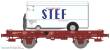 REE Modeles WB-652 - UFR Simple brown UIC, plain wheels N°21 87 042 0 048-2 + Refrigerator Trailer « STEF » Era IV