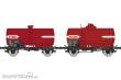 REE Modeles WB-714 - Set de 2 citernes ADAMS, Red, black frame, SNCF Era III