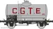 REE Modeles WB-717 - Tank Wagon C.G.T.E. Alu, black frame, SNCF Era III