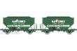 REE Modeles WB-734 - Set of 2 Grain wagons UFAC Moulin Du Bos, Era IV