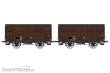 REE Modeles WB-739 - Set of 2 Vegetables wagons 14 T PLM brown wagon 540, N° F 234497 & N° F 234503, SNCF Era III B