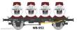 REE Modeles WB-952 - Flachwagen mit 4 Milchcontainern “STEF” Nord - Ep.II